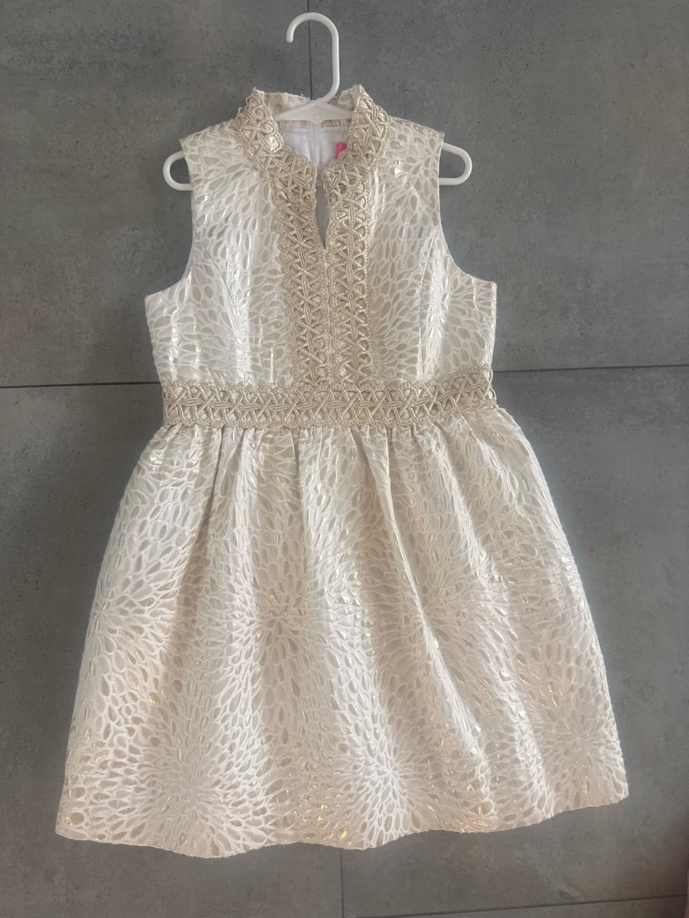 Lilly Pulitzer Cream Lace Fit-and-Flare Girls' Dress